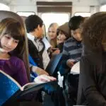 Children on school bus