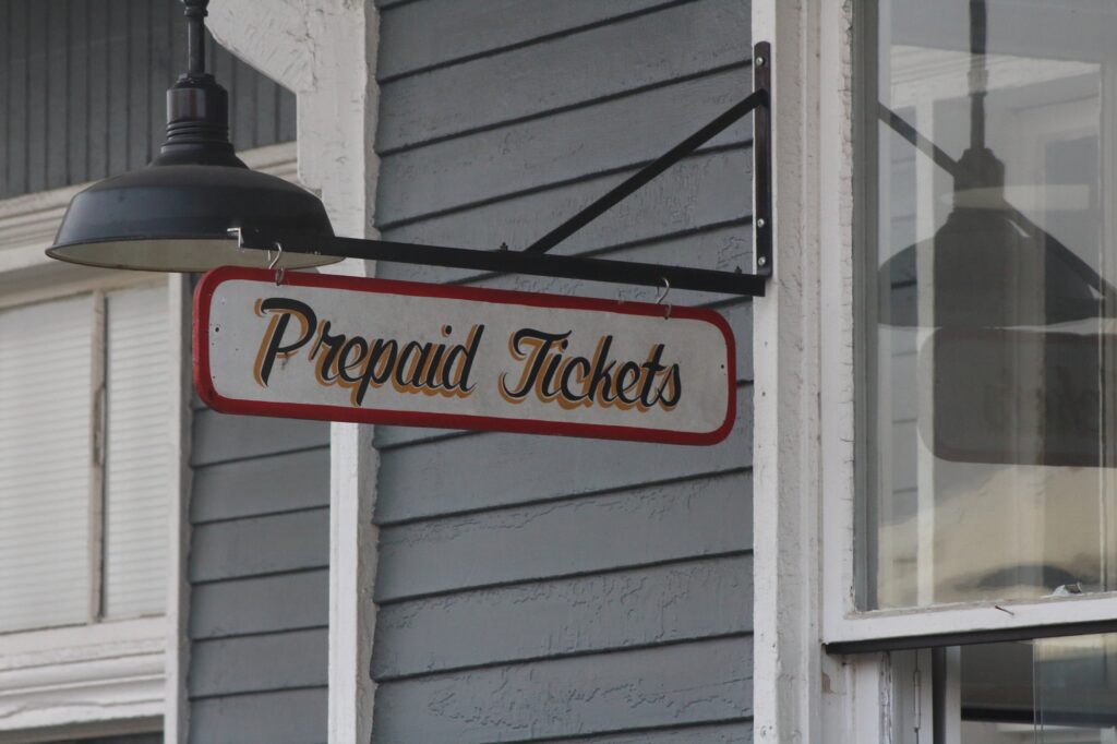 Online booking and prepaid tickets